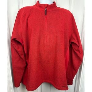Merrell Quarter Zip Sweater Mens XXL Red Outdoors Hiking Base Layer Polyester